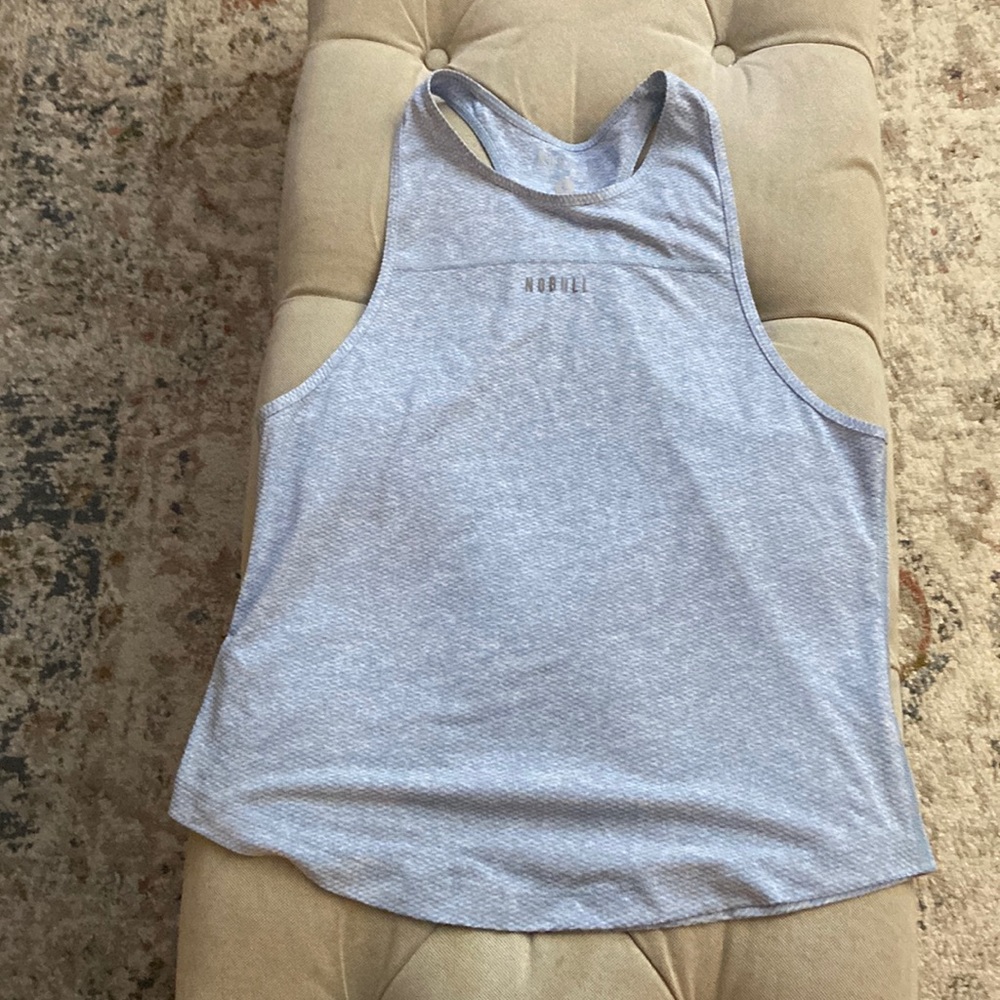 NOBULL Light Gray Heather Racerback Tank Top